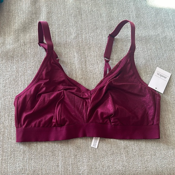 Auden shimmery maroon bralette Size 3. NWT. - Picture 3 of 12